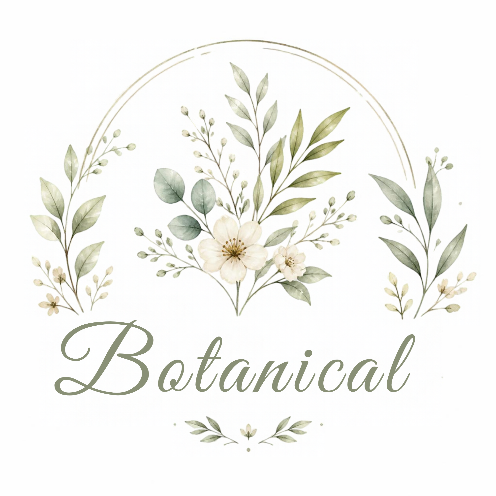 Canva無料版で生成した「Botanical」のロゴ（ボタニカルサロン）